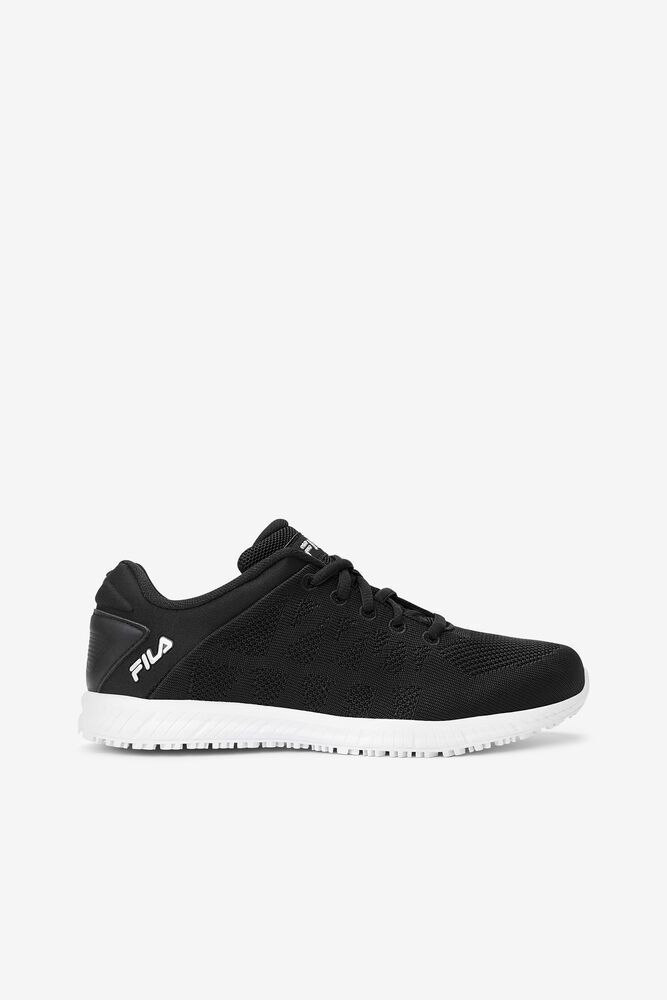 Fila Work Shoes Womens Black - Memory Techknit Slip And Water Resistant - Philippines 9574263-XN